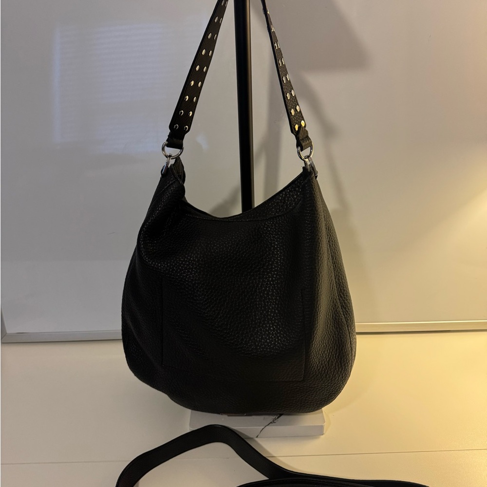 Rebecca Minkoff - Elegant Black Pebbled Leather Crossbody/Shoulder  Bag - Picture 3 of 13